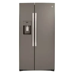 GE 21.8 Cu Ft 36 In Refrigerator Slate Side by side - GZS22IMNES