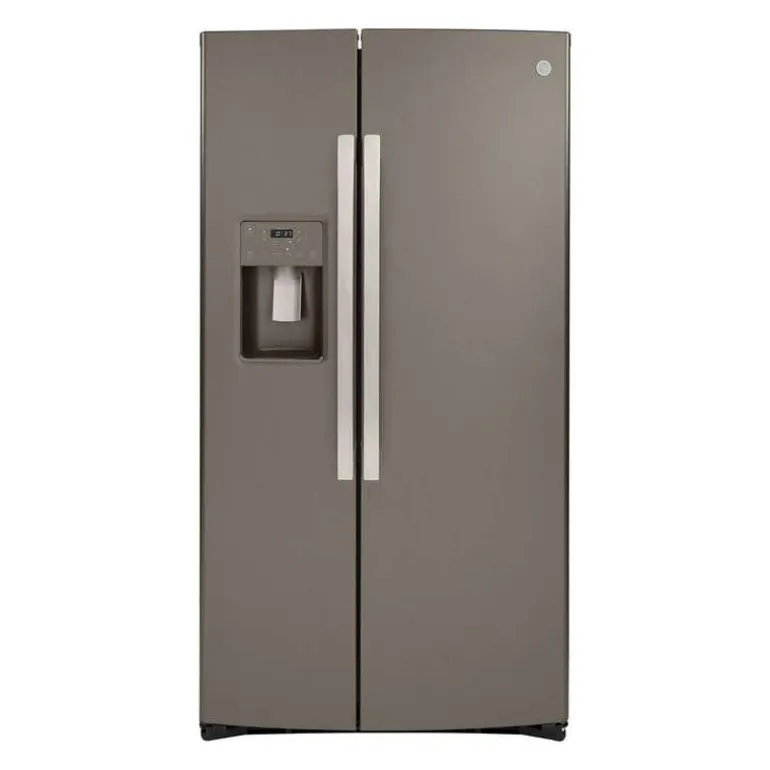 GE 21.8 Cu Ft 36 In Refrigerator Slate Side by side - GZS22IMNES