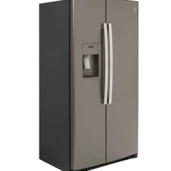 GE 21.8 Cu Ft 36 In Refrigerator Slate Side by side - GZS22IMNES