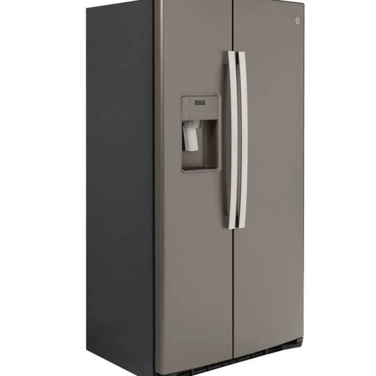 GE 21.8 Cu Ft 36 In Refrigerator Slate Side by side - GZS22IMNES