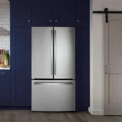 GE 27 Cu Ft 36 In Réfrigerator Stainless Steel Bottom Freezer, French door - GNE27JYMFS