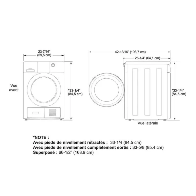 GE 4.1 Cu Ft Dryer Front-Load White 23.5" - GFT14JSIMWW