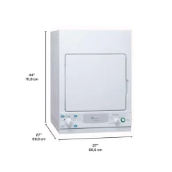 GE 3.6 Cu Ft Dryer Front-Load White 24