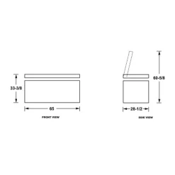 GE 15,7 Cu Ft Freezer White, Honrizontal, 65" - FCM16SLWW
