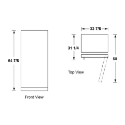 GE 17 Cu Ft Freezer White, Vertical, 33" - FUF17DLRWW