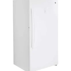 GE 17 Cu Ft Freezer White, Vertical, 33