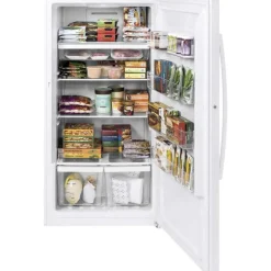 GE 17 Cu Ft Freezer White, Vertical, 33
