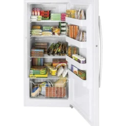 GE 14 Cu Ft Freezer White, Vertical, 30