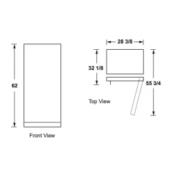 GE 14 Cu Ft Freezer White, Vertical, 28.5" - FUF14DLRWW