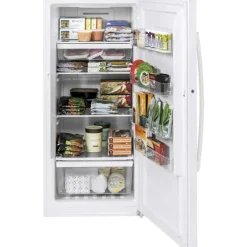 GE 14 Cu Ft Freezer White, Vertical, 28.5