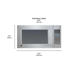 GE 1.1 Cu Ft Microwave Stainless Steel  21.5" JES1140STC