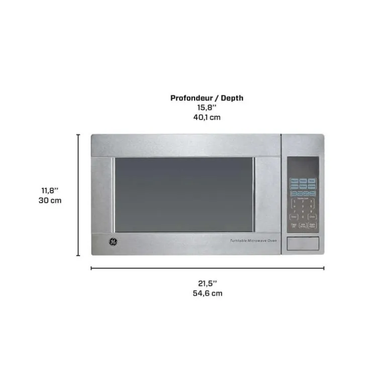 GE 1.1 Cu Ft Microwave Stainless Steel 21.5" JES1140STC