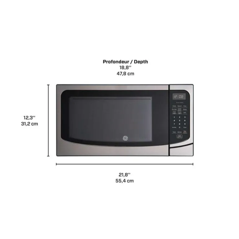 GE 1.6 Cu Ft Microwave Stainless Steel 21.75" JEB2167RMSS