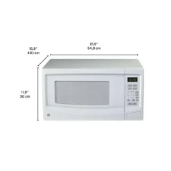 GE 1.1 Cu Ft Microwave White  21.5" JES1145WTC