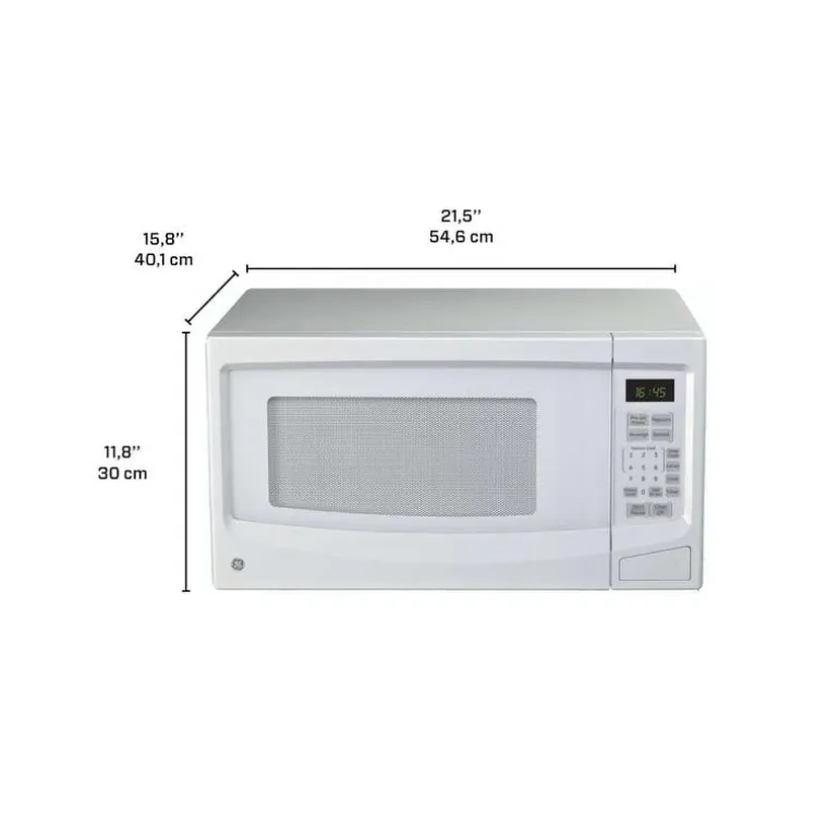 GE 1.1 Cu Ft Microwave White 21.5" JES1145WTC