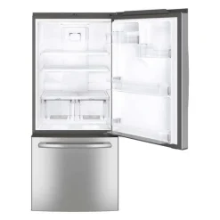 GE 30 In 21 Cu Ft Refrigerator Stainless Steel Bottom Freezer - GDE21DYRKFS