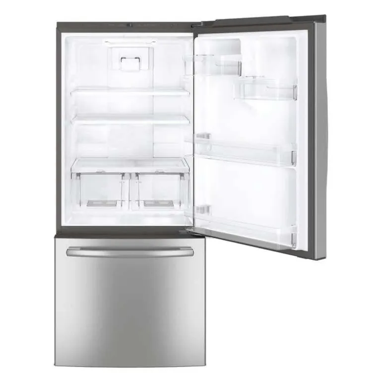 GE 30 In 21 Cu Ft Refrigerator Stainless Steel Bottom Freezer - GDE21DYRKFS