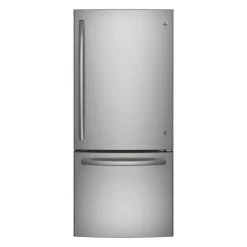 GE 30 In 21 Cu Ft Refrigerator Stainless Steel Bottom Freezer - GDE21DYRKFS