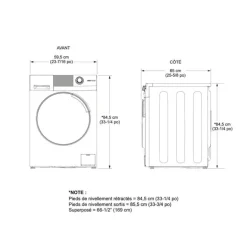 GE 2 in 1 dryer washer, White, 24'', Front-Load - GFQ14ESSNWW