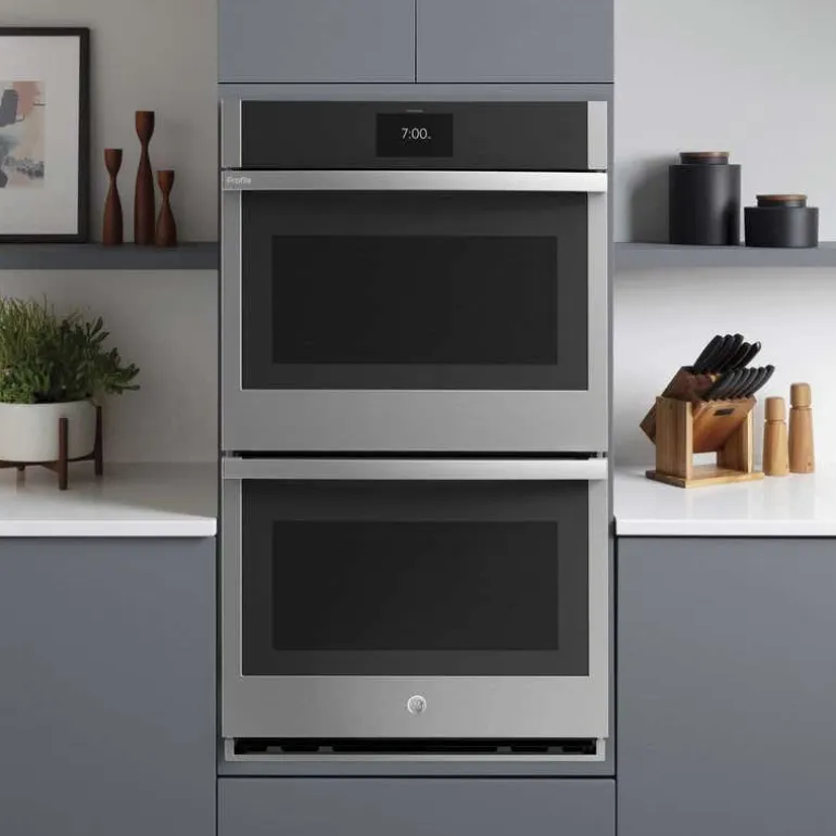 GE 30 In Built-In Double Wall Oven Stainless Steel 29.75" Electric - PTD7000SNSS