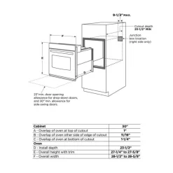 GE Built-In Wall Oven Black 30