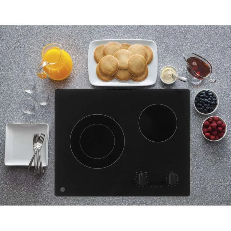 GE Cooktop Glass-Ceramic Black 21" Electric Black - JP3021DPBB