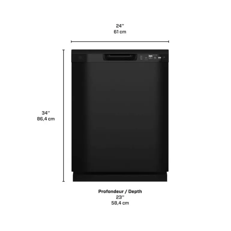 GE Dishwasher Built-In Black 24" 59dB - GDF511PGRBB