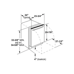 GE Dishwasher Built-In Slate 24