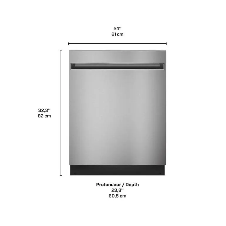 GE Dishwasher Built-In Stainless Steel 24" 51dB - GDT225SSLSS