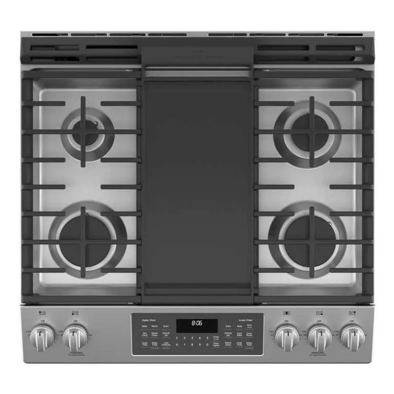 GE Double Oven Range Stainless Steel 30" Gaz Gas - JCGSS86SPSS