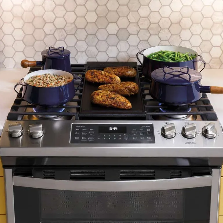 GE Double Oven Range Stainless Steel 30" Gaz Gas - JCGSS86SPSS