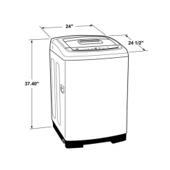 GE Portable Washer Top-Load White 24'' 750 RPM - GNW128PSMWW