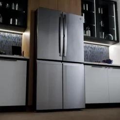 GE Profile 28,7 Cu Ft 36 In Refrigerator Stainless Steel Bottom Freezer, French door - PAD28BYTFS