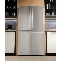 GE Profile 28,7 Cu Ft 36 In Refrigerator Stainless Steel Bottom Freezer, French door - PAD28BYTFS