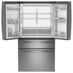 GE Profile 28,7 Cu Ft 36 In Refrigerator Stainless Steel Bottom Freezer, French door - PGE29BYTFS