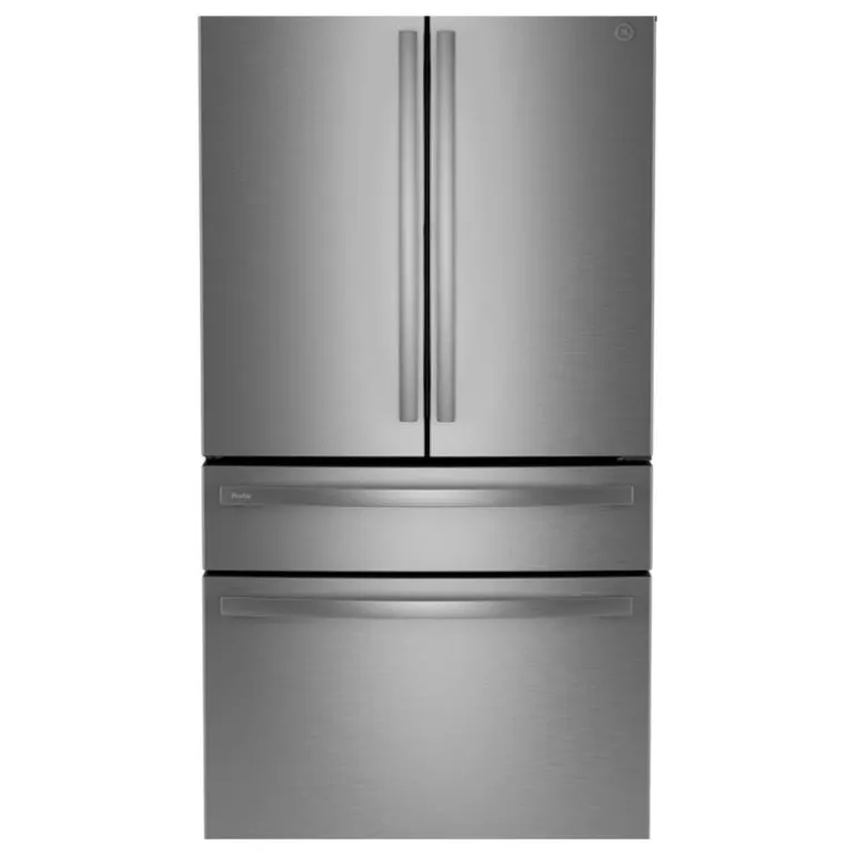 GE Profile 28,7 Cu Ft 36 In Refrigerator Stainless Steel Bottom Freezer, French door - PGE29BYTFS