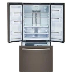 GE Profile 20.8 Cu Ft 30 In Refrigerator Slate Bottom Freezer, French door - PNE21NMLKES