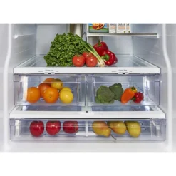 GE Profile 17,5 Cu Ft 33 In Refrigerator Stainless Steel Bottom Freezer, French door - PYE18HYRCFS