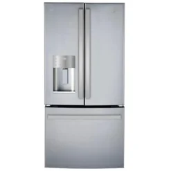 GE Profile 17,5 Cu Ft 33 In Refrigerator Stainless Steel Bottom Freezer, French door - PYE18HYRCFS