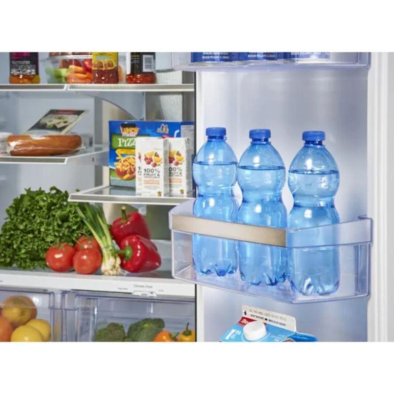 GE Profile 17,5 Cu Ft 33 In Refrigerator Stainless Steel Bottom Freezer, French door - PYE18HYRCFS
