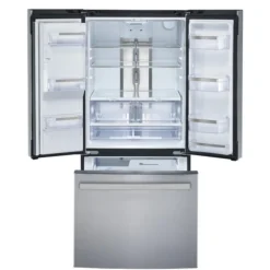 GE Profile 17,5 Cu Ft 33 In Refrigerator Stainless Steel Bottom Freezer, French door - PYE18HYRCFS