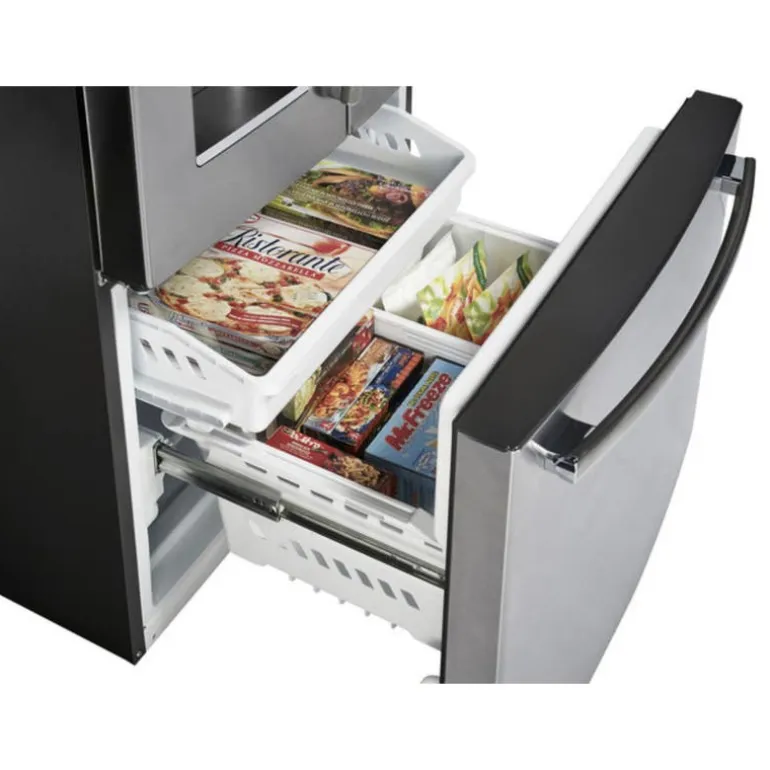 GE Profile 17,5 Cu Ft 33 In Refrigerator Stainless Steel Bottom Freezer, French door - PYE18HYRCFS