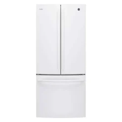 GE Profile 20.8 Cu Ft 30 In Refrigerator White Bottom Freezer, French door - PNE21NGLKWW