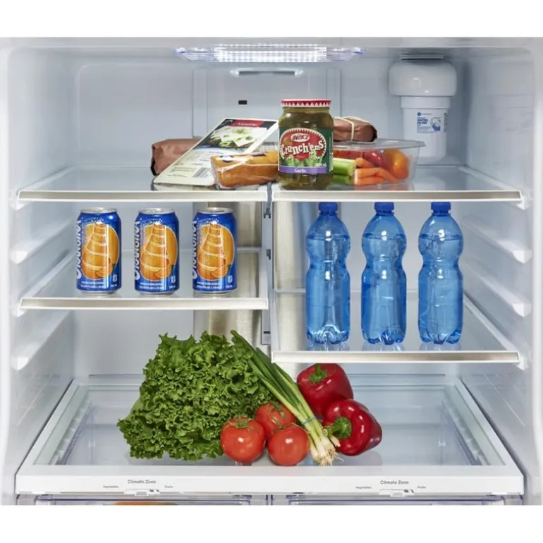 GE Profile 20,8 Cu Ft 30 In Refrigerator Stainless Steel Bottom Freezer, French door - PNE21NYRKFS