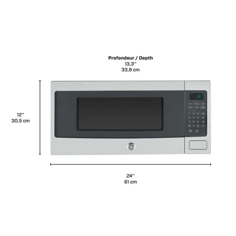 GE Profile 1.1 Cu Ft Microwave Stainless Steel 24" PEM10SFC