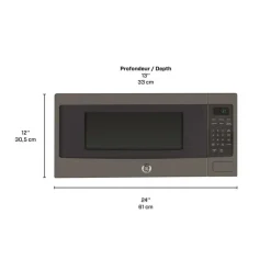 GE Profile 1.1 Cu Ft Microwave Slate 24