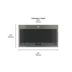 GE Profile 2.1 Cu Ft Microwave/Hood, Slate, 400 - PVM2188SLJC