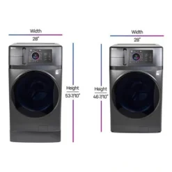 GE Profile 2 in 1 Dryer Washer, Carbon Graphite, 28", Front-Load - PFQ97HSPVDS