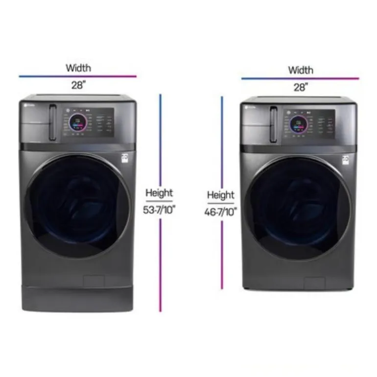 GE Profile 2 in 1 Dryer Washer, Carbon Graphite, 28", Front-Load - PFQ97HSPVDS