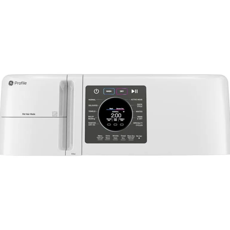 GE Profile 2 in 1 Dryer Washer, White, 28", Front-Load - PFQ83HSSWWW